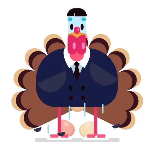 😰 Стикер «Office Turkey» для Telegram