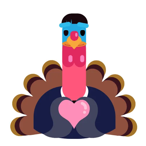 ❤️ Стикер «Office Turkey» для Telegram