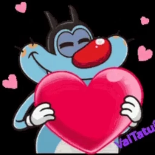 ❤️ Стикер «Огги и тараканы» для Telegram