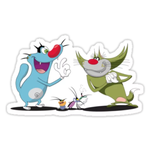 😄 Стикер «oggy & cockroaches» для Telegram
