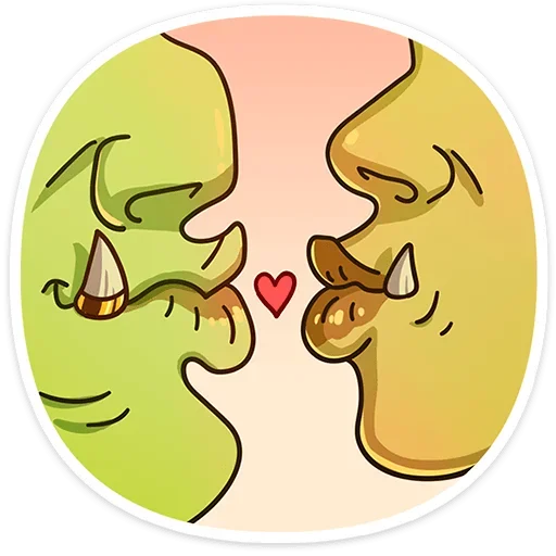 😘 Стикер «Любовь по-орочьи» для Telegram