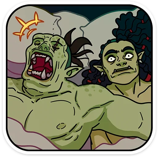 😴 Стикер «Любовь по-орочьи» для Telegram