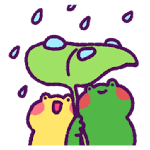🌂 Стикер «oh_my_frog» для Telegram