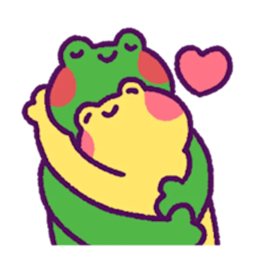👨‍❤️‍👨 Стикер «oh_my_frog» для Telegram