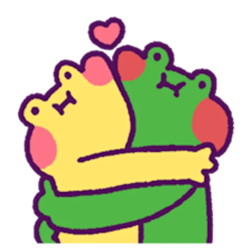 👨‍❤️‍👨 Стикер «oh_my_frog» для Telegram