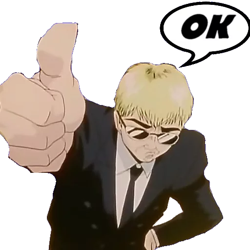 🆗 Стикер «GTO GREAT TEACHER ONIZUKA» для Telegram