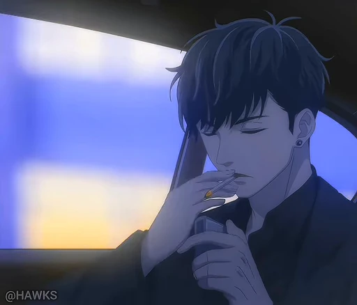 🚬 Стикер «A Girl and Her Guard Dog Мой телохранитель» для Telegram