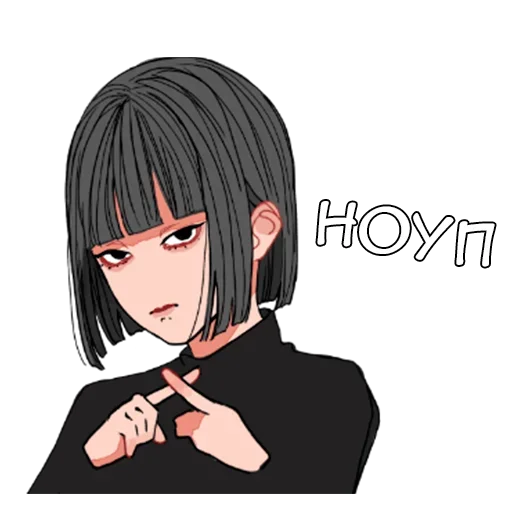 🙅‍♀️ Стикер «Окки-тян» для Telegram