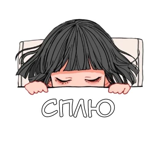 🛌 Стикер «Окки-тян» для Telegram