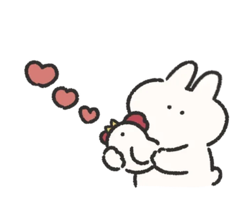 🍰 Стикер «Rabbit Love» для Telegram