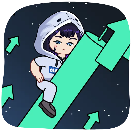 📈 Стикер «Ola XBT» для Telegram