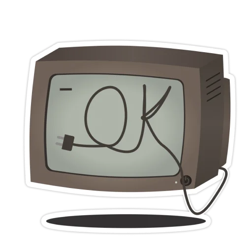 👌 Стикер «Old Monitor» для Telegram