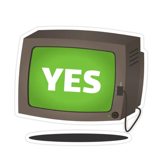 👍 Стикер «Old Monitor» для Telegram