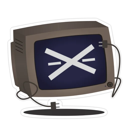 🥷 Стикер «Old Monitor» для Telegram