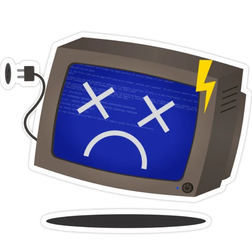 😵 Стикер «Old Monitor» для Telegram