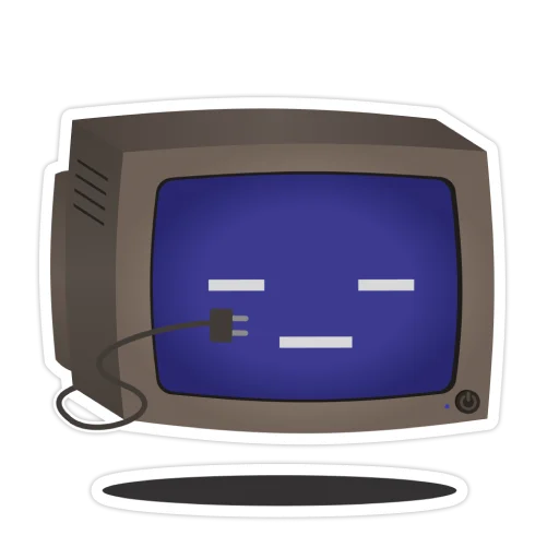 😑 Стикер «Old Monitor» для Telegram