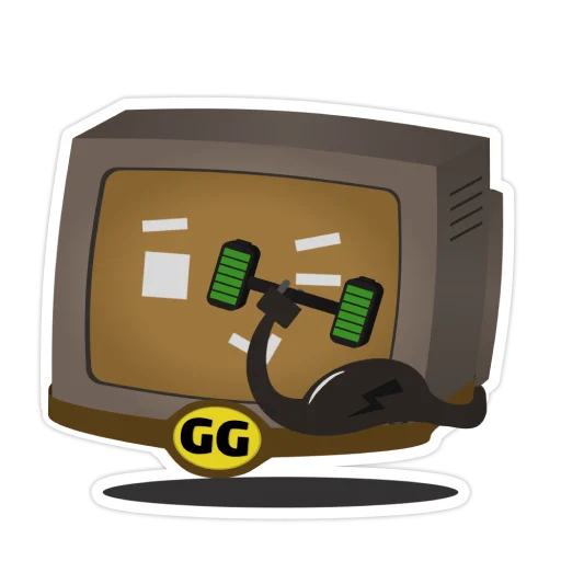 💪 Стикер «Old Monitor» для Telegram