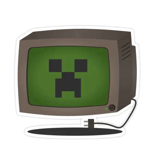 💀 Стикер «Old Monitor» для Telegram