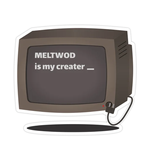 🎨 Стикер «Old Monitor» для Telegram