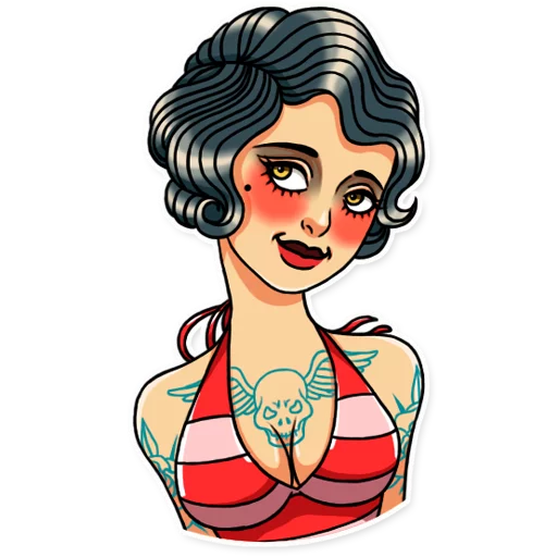 🙂 Стикер «Tattoo Girl» для Telegram