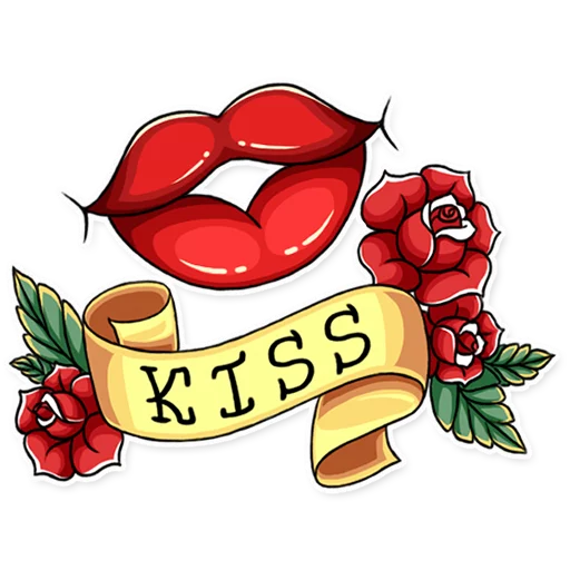 💋 Стикер «Tattoo Girl» для Telegram
