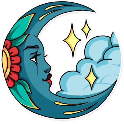 🌚 Стикер «Tattoo Girl» для Telegram
