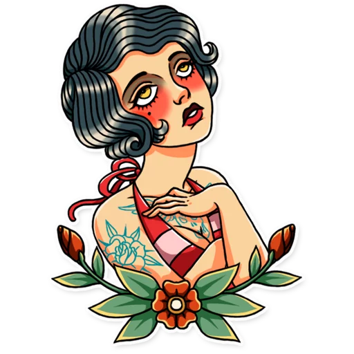 🙄 Стикер «Tattoo Girl» для Telegram