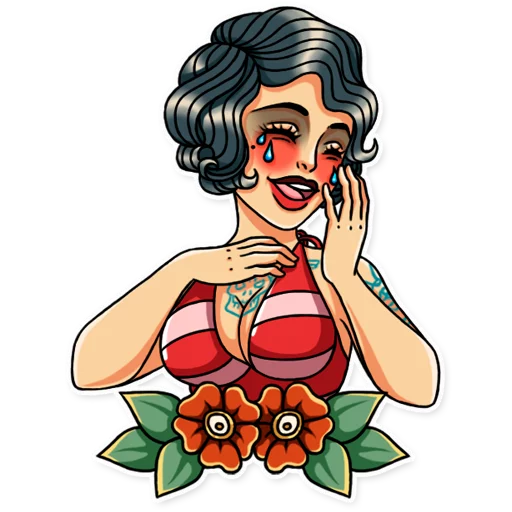 Стикерпак Tattoo Girl для Telegram