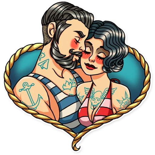 💏 Стикер «Tattoo Girl» для Telegram