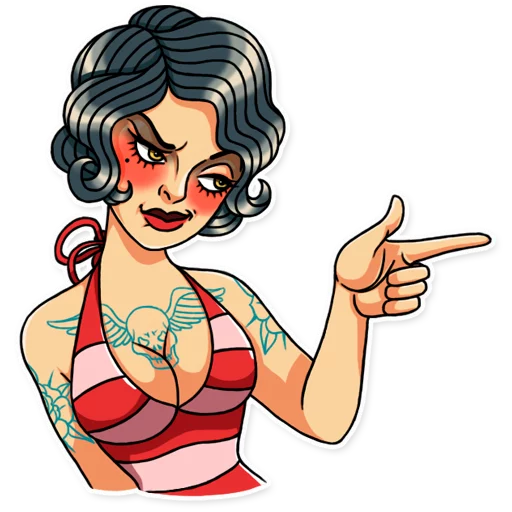 👉 Стикер «Tattoo Girl» для Telegram