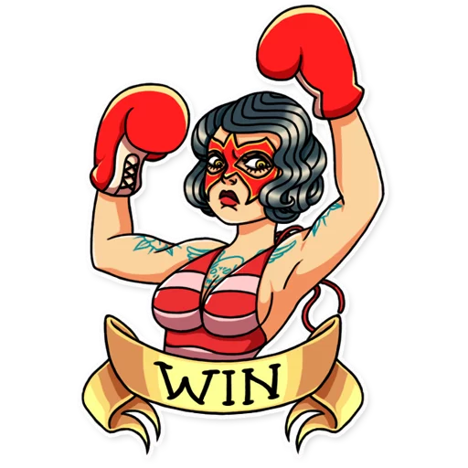 💪 Стикер «Tattoo Girl» для Telegram