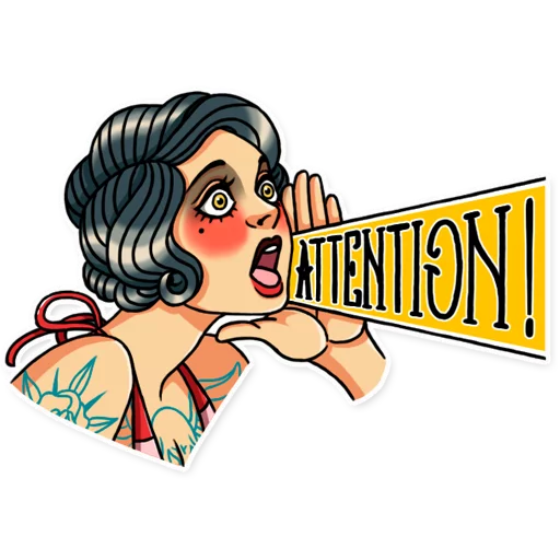 🗣 Стикер «Tattoo Girl» для Telegram