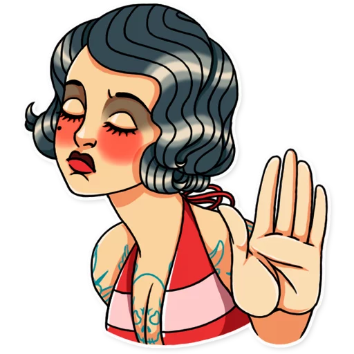 ✋️ Стикер «Tattoo Girl» для Telegram