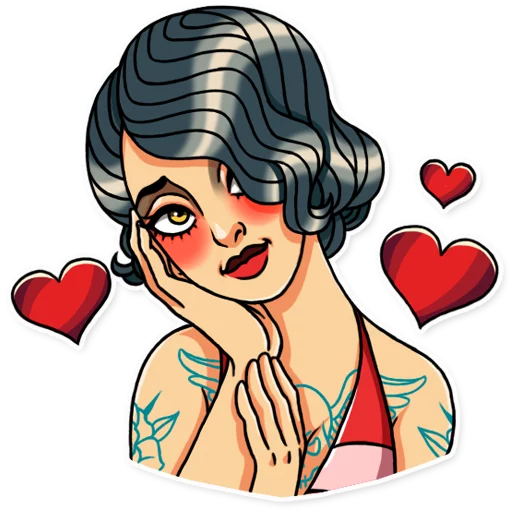 💕 Стикер «Tattoo Girl» для Telegram