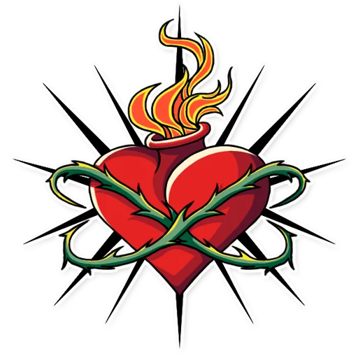 ❤️ Стикер «Tattoo Girl» для Telegram