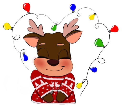 🎄 Стикер «Оленёнок» для Telegram