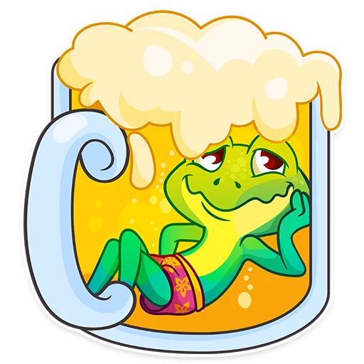 🍺 Стикер «Oliver the Frog» для Telegram
