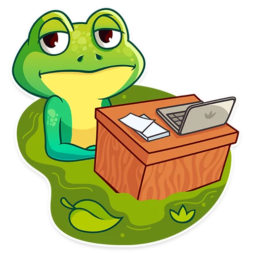 😐 Стикер «Oliver the Frog» для Telegram
