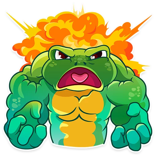 😠 Стикер «Oliver the Frog» для Telegram