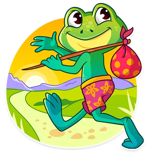 🎒 Стикер «Oliver the Frog» для Telegram