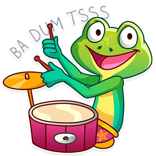 🥁 Стикер «Oliver the Frog» для Telegram