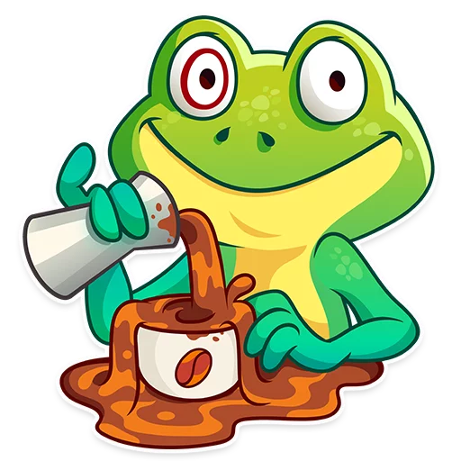 ☕ Стикер «Oliver the Frog» для Telegram