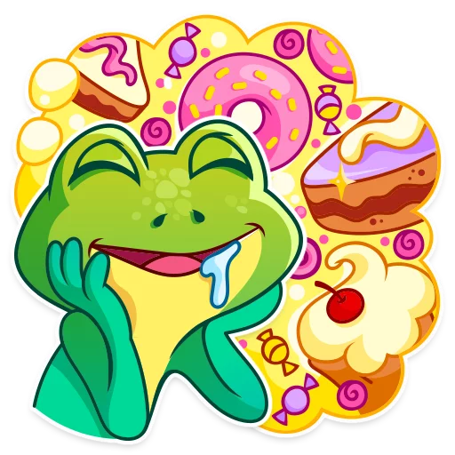 🤤 Стикер «Oliver the Frog» для Telegram