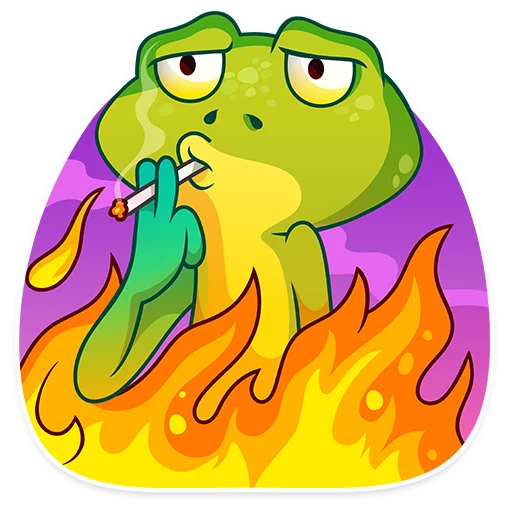 🚬 Стикер «Oliver the Frog» для Telegram