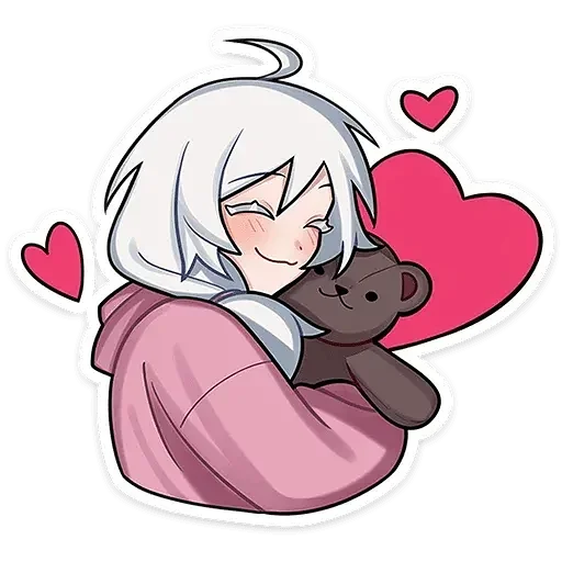 ❤ Стикер «Оля без надписей» для Telegram