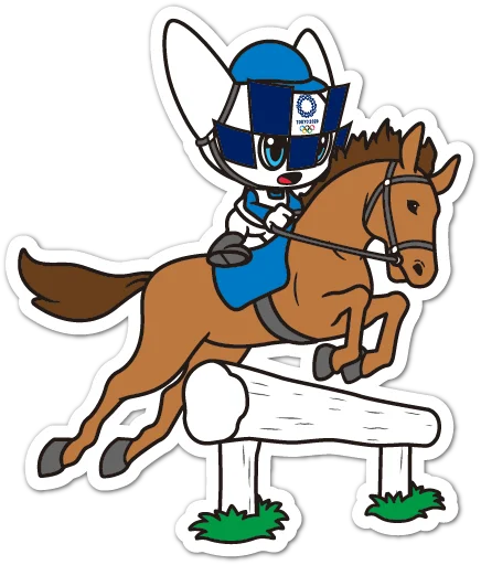 🏇 Стикер «Summer Olympics 2020 Miraitowa» для Telegram