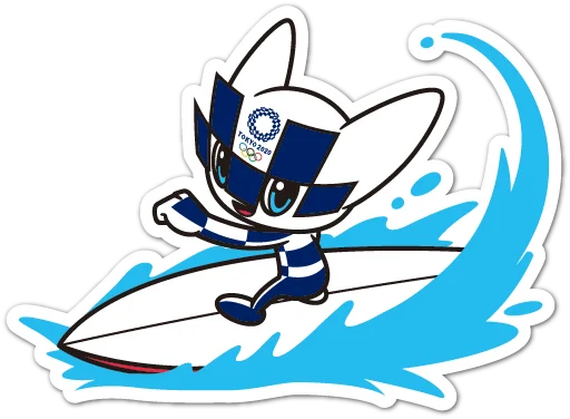 🏄 Стикер «Summer Olympics 2020 Miraitowa» для Telegram