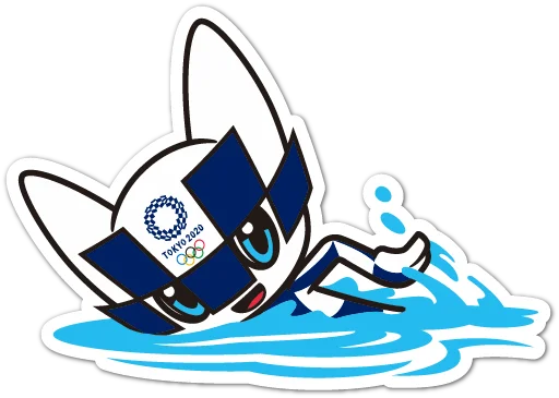 🏊 Стикер «Summer Olympics 2020 Miraitowa» для Telegram