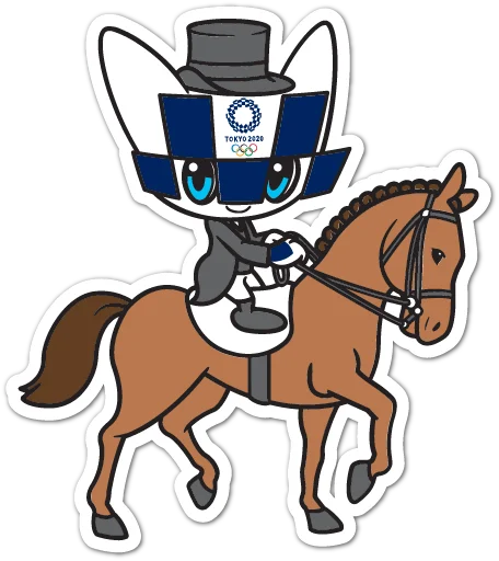 🏇 Стикер «Summer Olympics 2020 Miraitowa» для Telegram