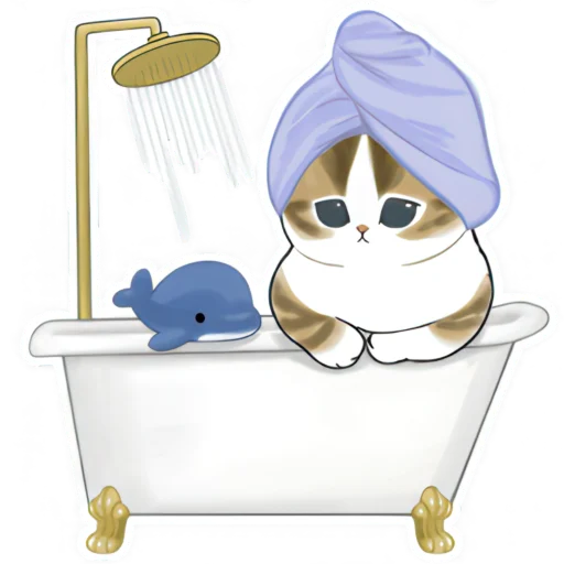 🛁 Стикер «Милые котьки» для Telegram